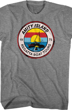 1975 Amity Island Regatta Boat Tours Jaws T-Shirt