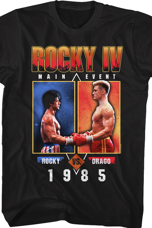 1985 Main Event Rocky vs Drago Rocky IV T-Shirt