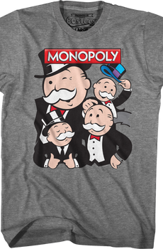 Rich Uncle Pennybags Collage Monopoly T-Shirt
