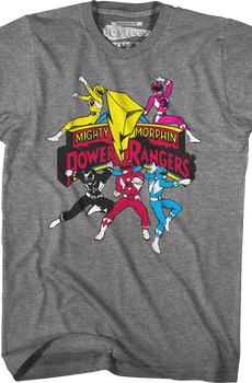 Action Poses Mighty Morphin Power Rangers T-Shirt