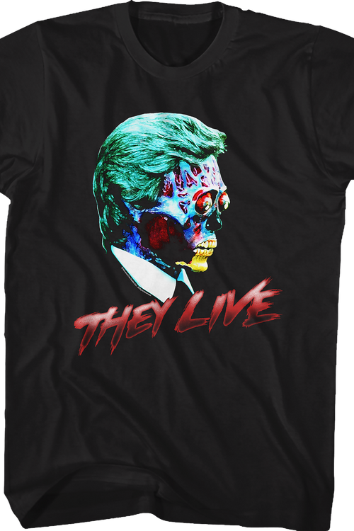 Alien Head Shot They Live T-Shirt