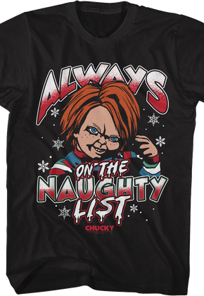 Always On The Naughty List Child's Play T-Shirt