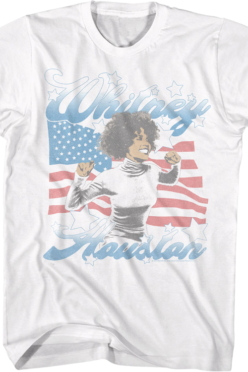 American Flag Whitney Houston T-Shirt