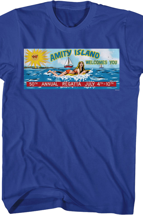 Amity Island 50th Annual Regatta Billboard Jaws T-Shirt