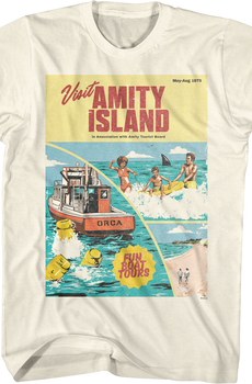 Amity Island Tourism Brochure Jaws T-Shirt