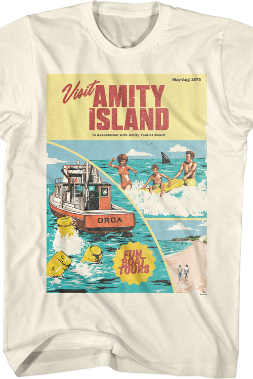 Amity Island Tourism Brochure Jaws T-Shirt