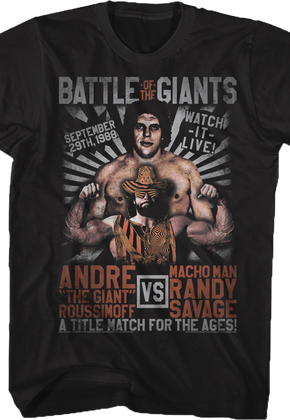 Andre The Giant vs Macho Man Randy Savage T-Shirt