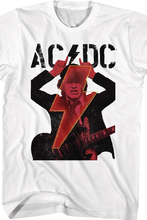 Angus Young Devil Horns ACDC T-Shirt