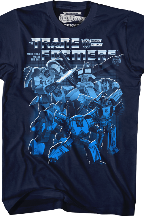 Autobots Blue Collage Transformers T-Shirt