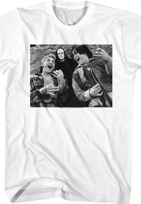 Black and White Air Guitars Bill and Ted T-Shirt