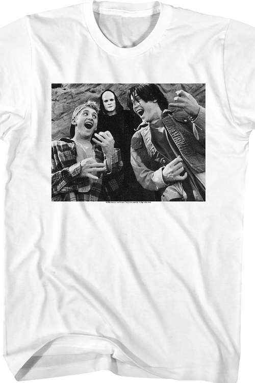 Black and White Air Guitars Bill and Ted T-Shirt