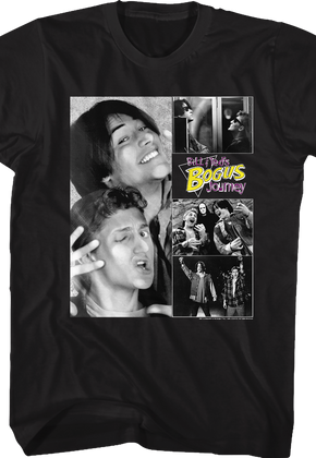 Black and White Collage Bill and Ted's Bogus Journey T-Shirt