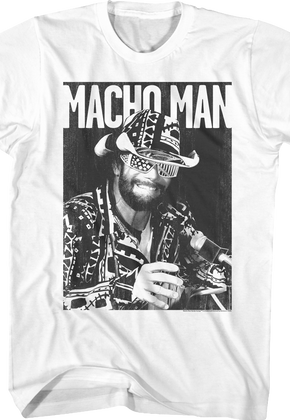 Black and White Macho Man Randy Savage T-Shirt