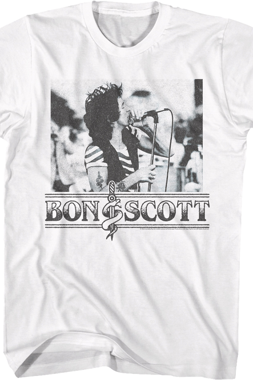 Black And White Photo Bon Scott T-Shirt