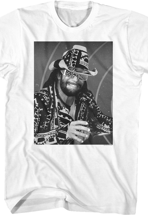 Black And White Photo Macho Man Randy Savage T-Shirt