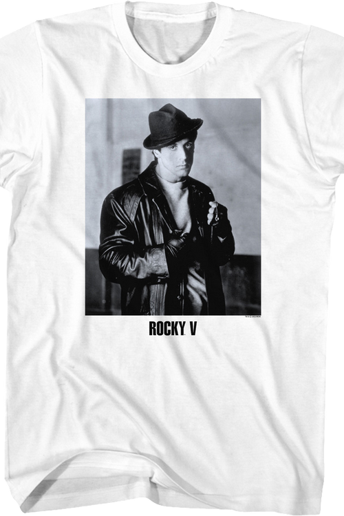 Black And White Rocky Balboa Photo Rocky V T-Shirt