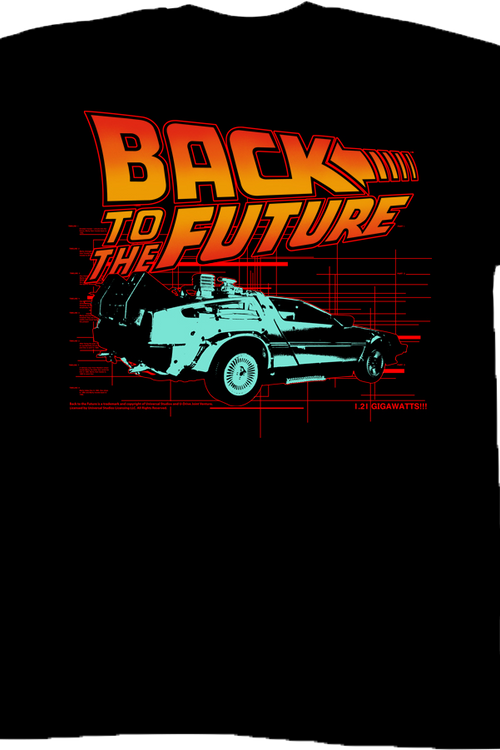 Black Back To The Future T-Shirt