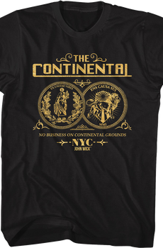 Black Continental Coin John Wick T-Shirt