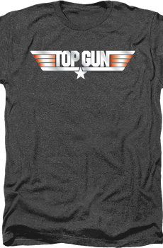 Black Heather Movie Logo Top Gun T-Shirt