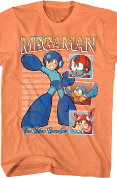 Blue Bomber Squares Mega Man T-Shirt