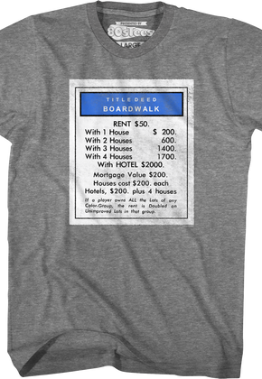 Boardwalk Monopoly T-Shirt