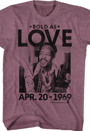 Bold As Love Jimi Hendrix T-Shirt