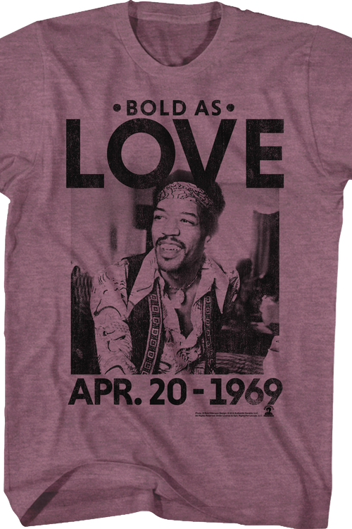 Bold As Love Jimi Hendrix T-Shirt