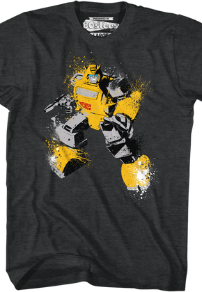 Bumblebee Paint Splatter Transformers T-Shirt