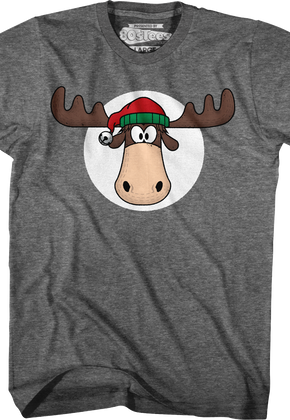 Moose Head With Santa Claus Hat Christmas Vacation T-Shirt