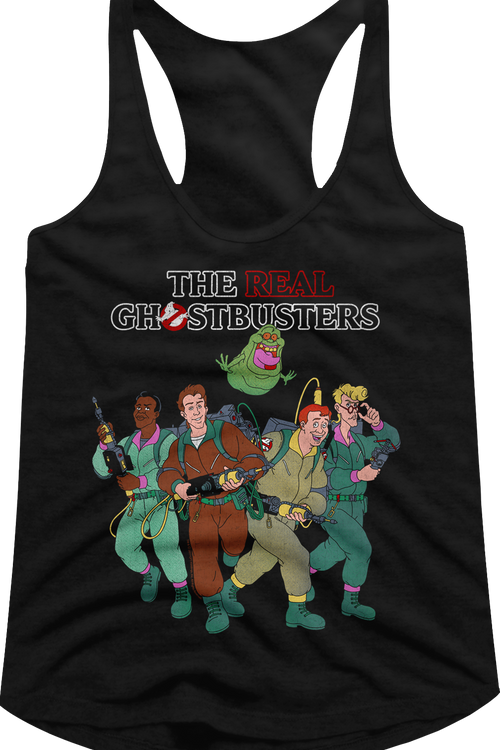 Ladies Cast Real Ghostbusters Racerback Tank Top