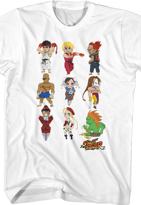 Chibi Action Poses Street Fighter T-Shirt