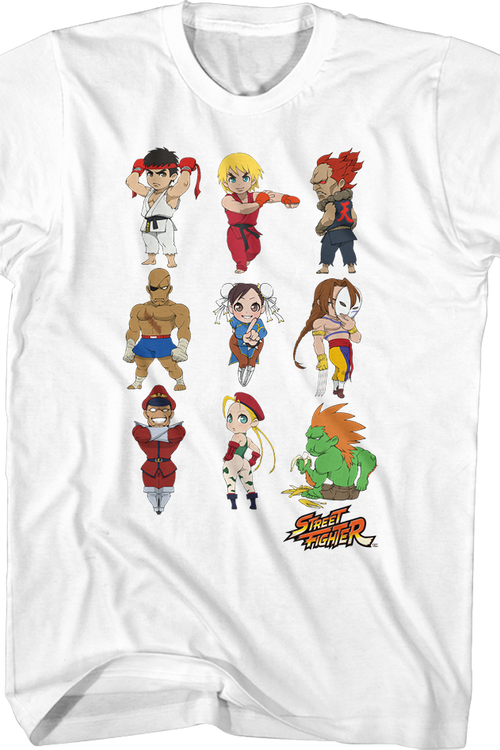 Chibi Action Poses Street Fighter T-Shirt