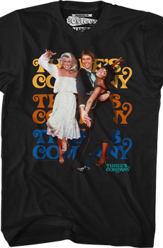 Chrissy Snow, Jack Tripper And Janet Wood Three's Company T-Shirt