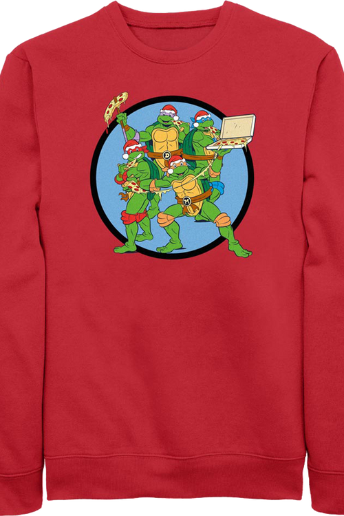 Christmas Pizza Teenage Mutant Ninja Turtles Sweatshirt