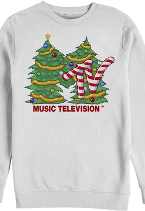 White Christmas Tree Logo MTV Sweatshirt