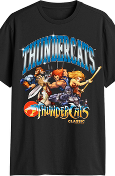 Classic Poses And Shiny Logo ThunderCats T-Shirt