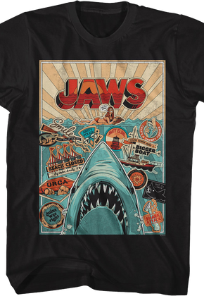 Collage Poster Jaws T-Shirt