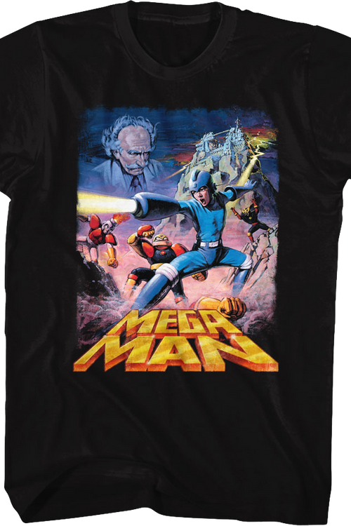 Collage Poster Mega Man T-Shirt