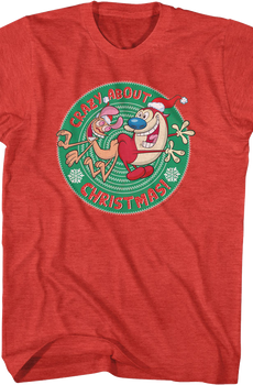 Crazy About Christmas Ren And Stimpy T-Shirt