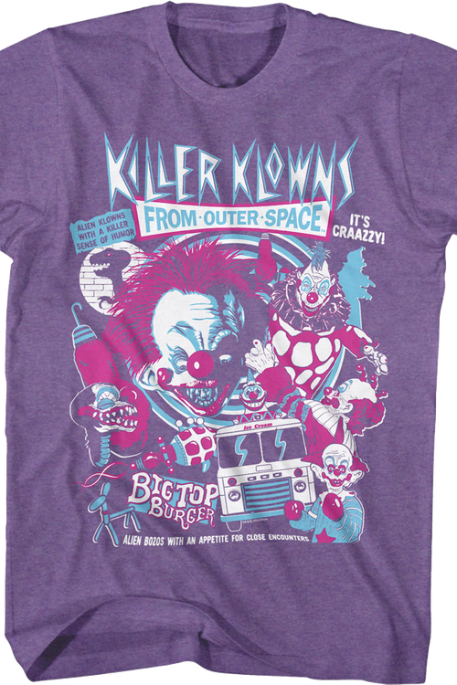 Crazy Collage Killer Klowns From Outer Space T-Shirt