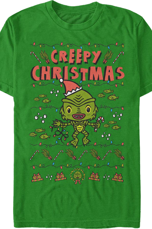 Creepy Christmas Creature From The Black Lagoon T-Shirt