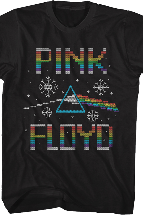 Dark Side of the Moon Faux Ugly Christmas Sweater Pink Floyd T-Shirt