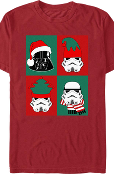 Darth Vader & Stormtroopers Christmas Collage Star Wars T-Shirt