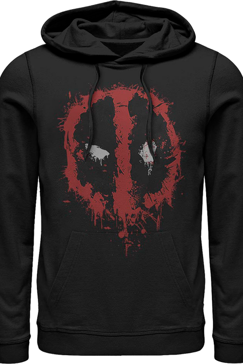 Deadpool Paint Splatter Logo Marvel Comics Hoodie