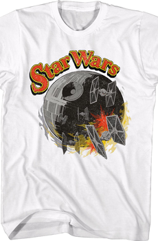 Death Star And TIE Fighters Star Wars T-Shirt