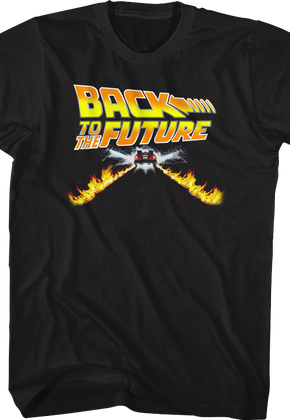 Delorean Fire Tracks T-Shirt