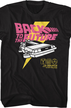 DeLorean Lightning Bolt Back To The Future T-Shirt