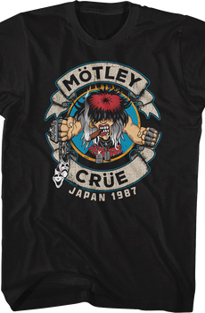Distressed Allister Fiend Japan 1987 Motley Crue T-Shirt