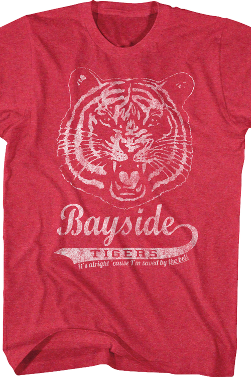 Distressed Bayside Tigers Logo Saved By The Bell T-Shirt