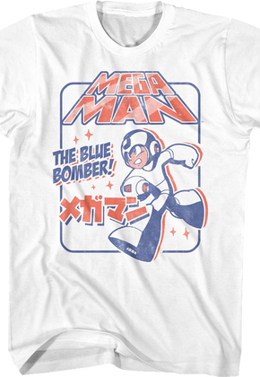 Distressed Blue Bomber Mega Man T-Shirt